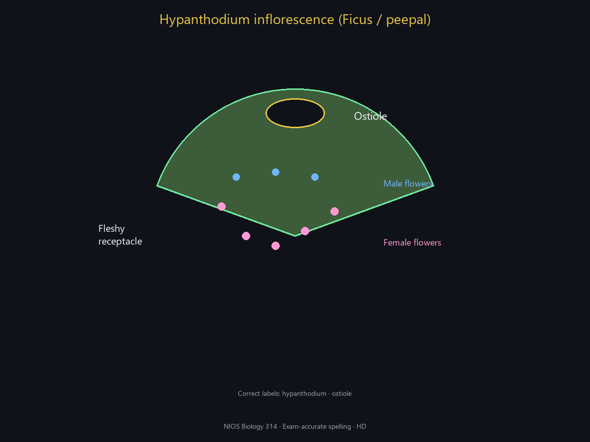 Spell-checked HD hypanthodium (ostiole correct).